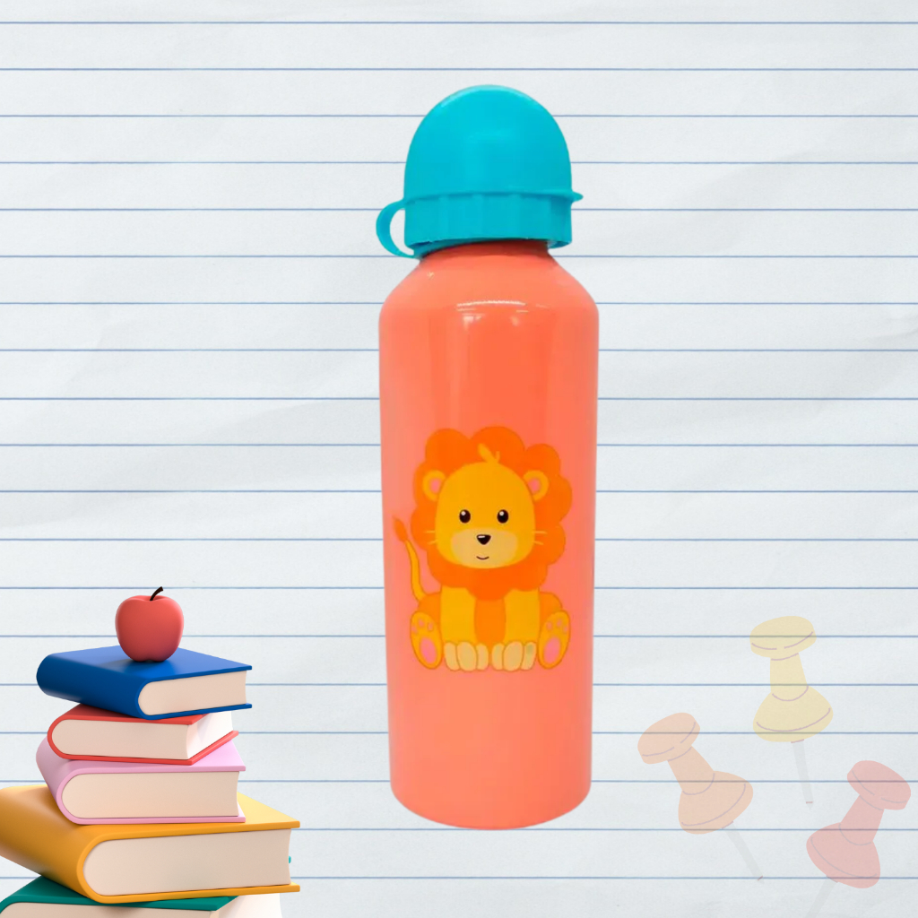 Garrafa Squeeze Aluminio Infantil 500ML Agua Suco Escolar garrafinha Bico Squeeze