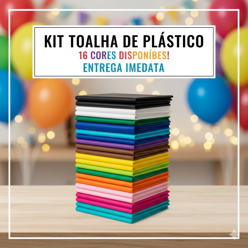 Kit 10/20/30/40 Toalhas de Mesa Plástico 70x70 cm Descartável para Festas, chá, Eventos e Casamentos