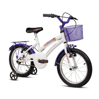 Bicicleta Infantil Com Rodinhas Aro 16 Breeze Branco Lilás Verden Bikes