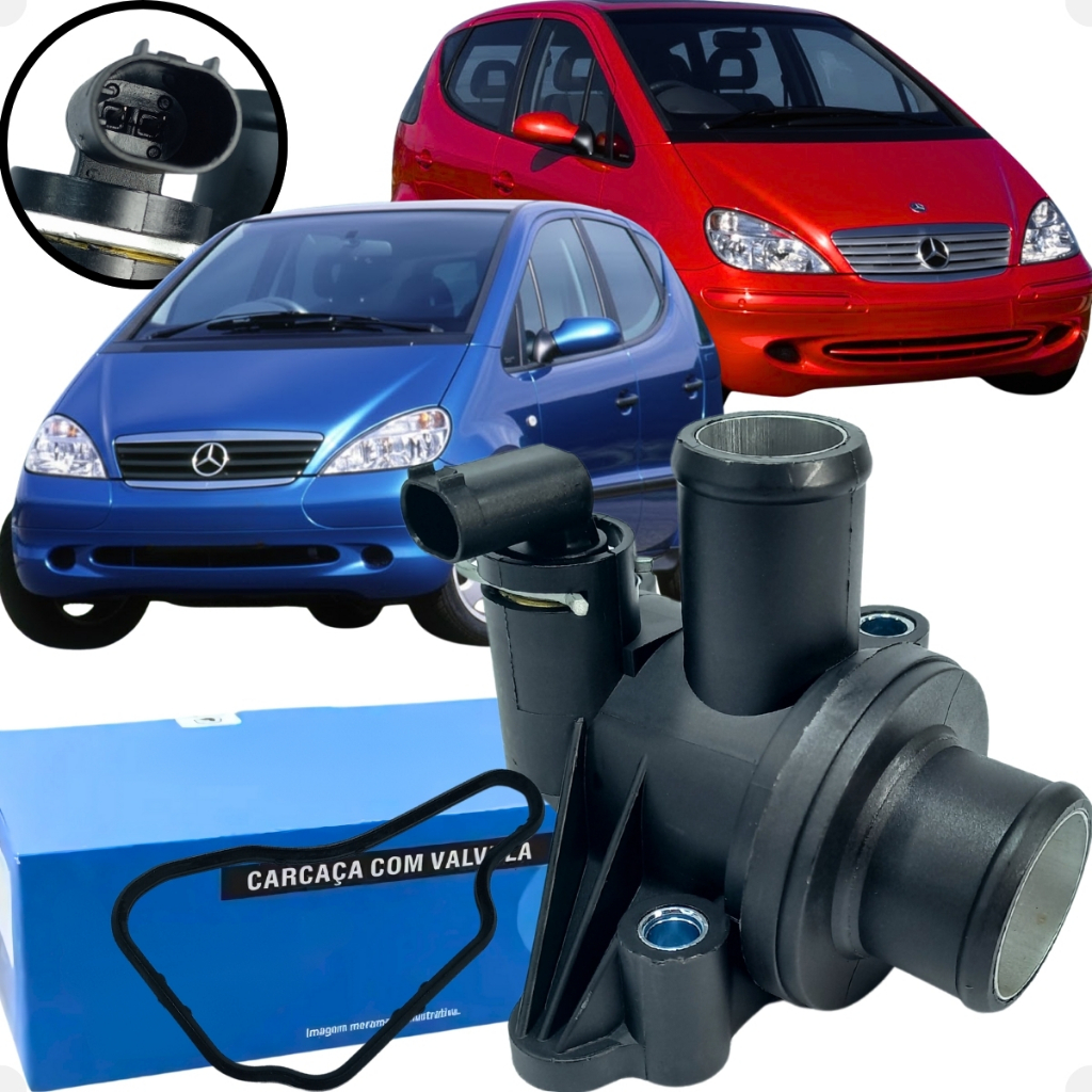 Carcaça de Válvula Termostática com Sensor de Temperatura 87° C A160 1.6 A190 1.9 8V 1999 2000  2005 em Oferta na Shopee