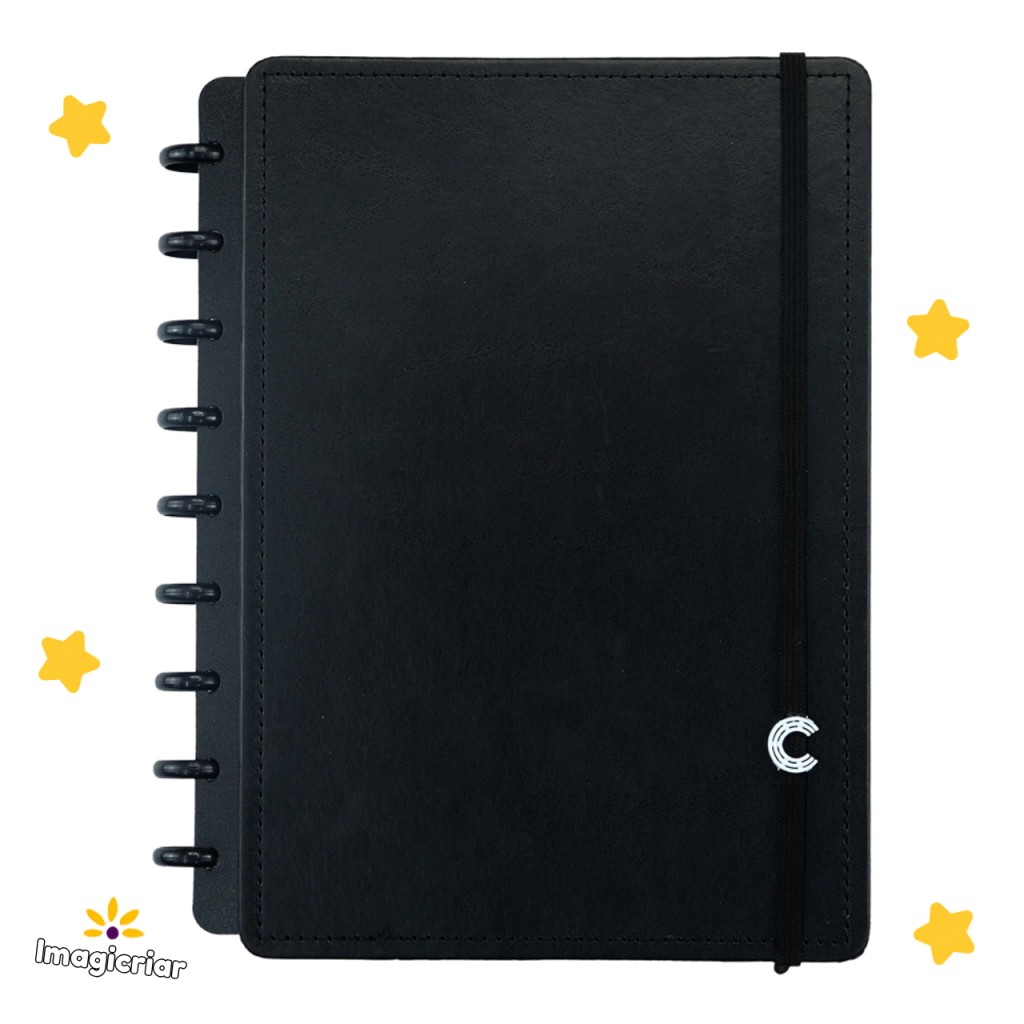 Caderno Inteligente All Black | Tamanho Inteligine, A5, Médio ou Grande | Preto