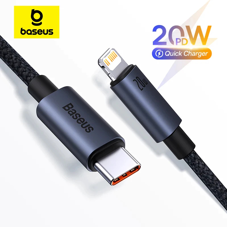 CaboTurbo Iphone Baseus Reforçado Tipo C Lightning 20W – Carregamento Rápido e Dados