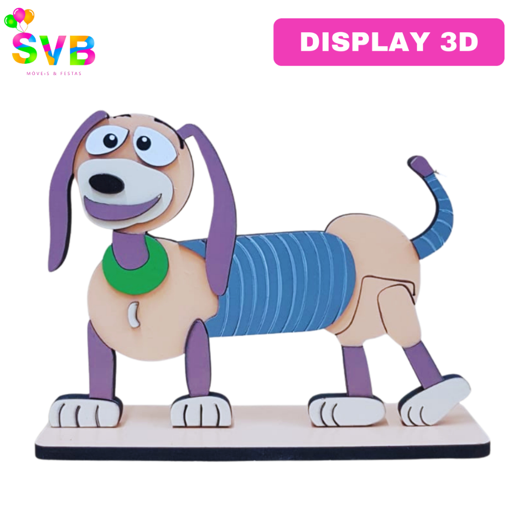 Slinky Dog Decoração Festa  Toy Story Enfeite  Mesa Display 3D Centro De Mesa SVB MÓVEIS E FESTAS
