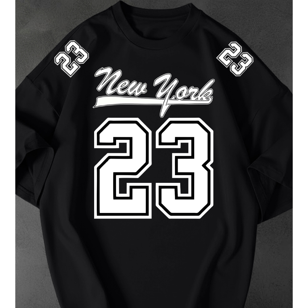 Camisetão Feminina New York 23 Estampada Streetwear Oversized Casual 100% Algodão Camiseta Tshirt