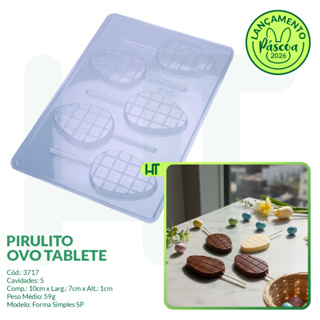 Forma Simples para Chocolate - Pirulito Ovo Tablete BWB 3717 - Lançamento Páscoa 2026 em Oferta na Shopee