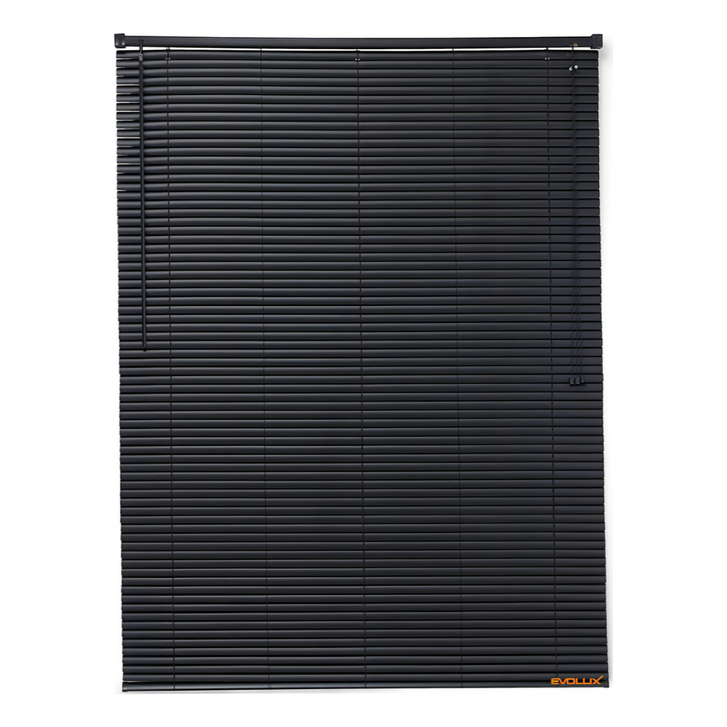 Persiana Horizontal De Pvc Evolux 80cm X 1,30m Preta ou Branca em Oferta na Shopee