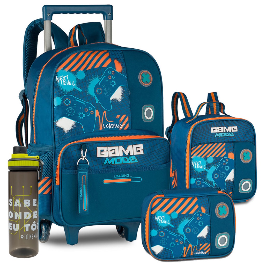 Kit Mochila Lancheira Estojo Escolar Infantil Meninos Lançamento em Oferta na Shopee