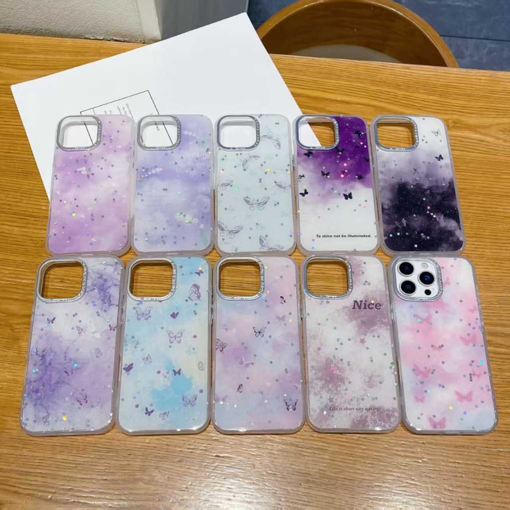 Capa com Strass na Borda da câmera & Glitter para Samsung A06 5G A15 4G A17 A55 (JMA)