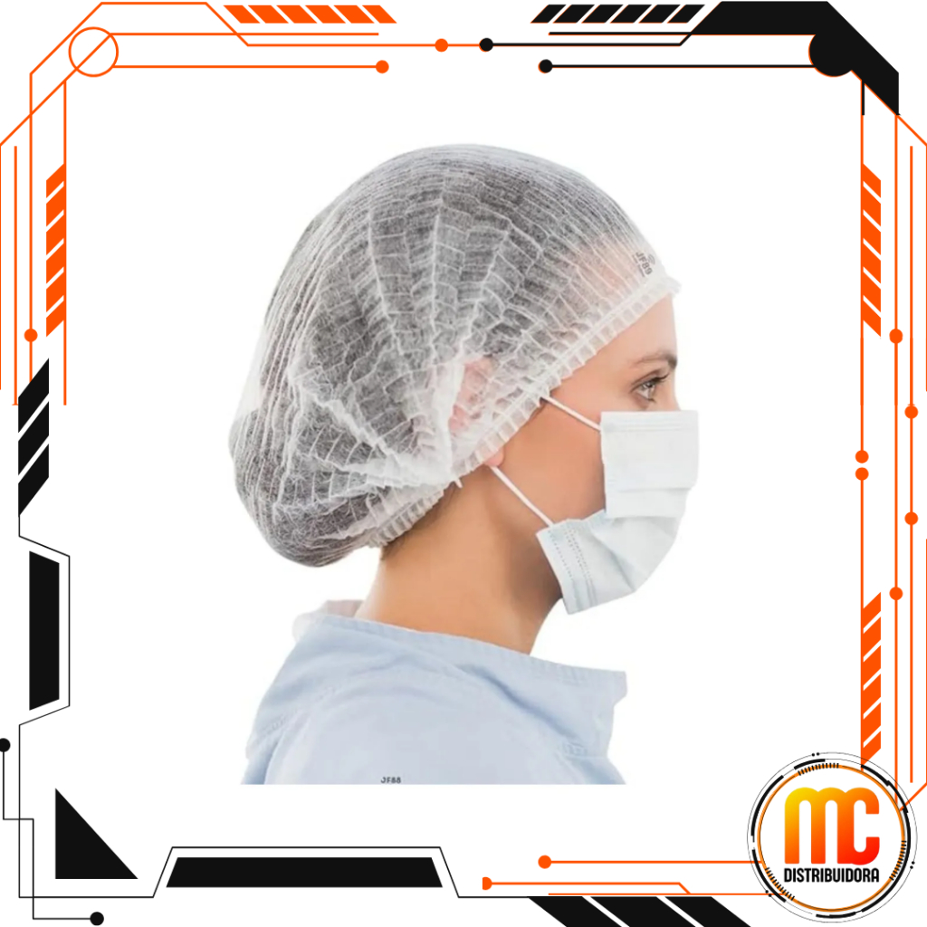 Touca TNT Descartável Bompack Uso Profissional Higiene Cozinha Hospital Clínica Salão em Oferta na Shopee