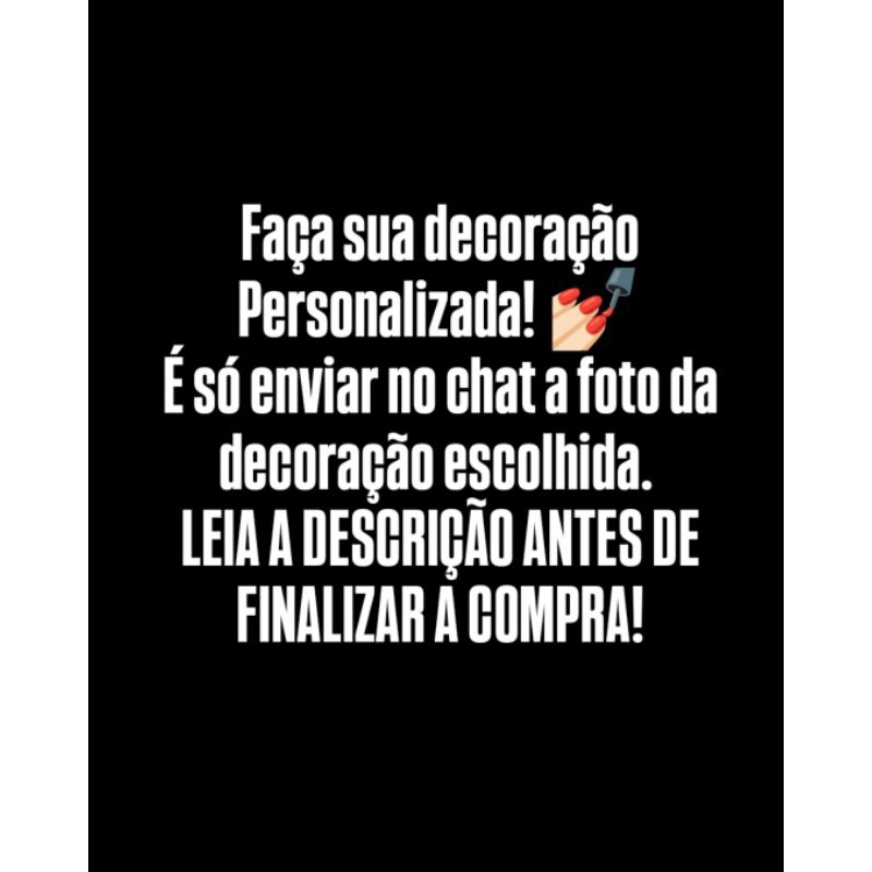 10 unhas postiças decoradas personalizada mande a decoração no chat antes de finalizar a compra feita sob medida em Oferta na Shopee
