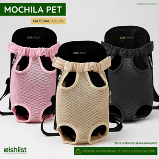 Mochila Bolsa Canguru Transporte Pet Cachorro Gato em Oferta na Shopee