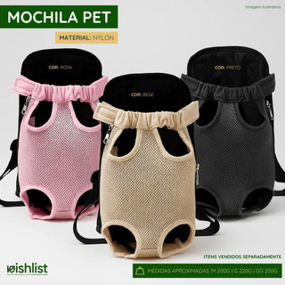 Mochila Bolsa Canguru Transporte Pet Cachorro Gato