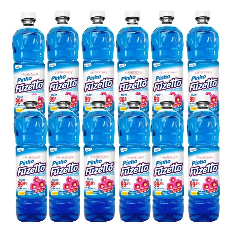 kit 12 Desinfetante Fuzetto 500ml Banheiro Piso Cozinha em Oferta na Shopee
