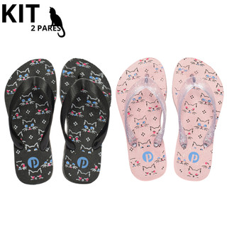 Kit Chinelo Infantil Macio Leve Feminino