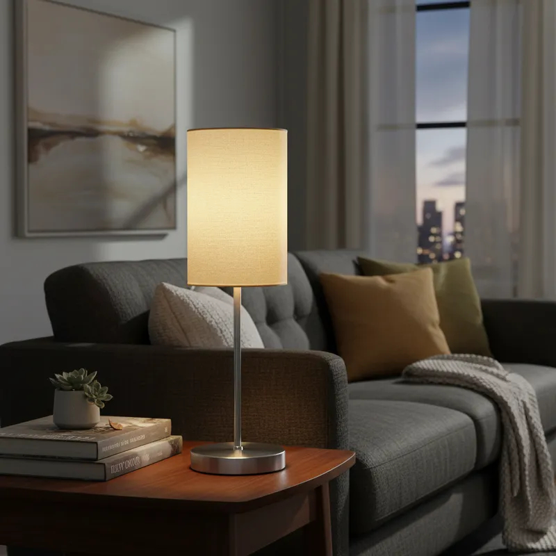 Abajur luminária de Mesa Clássico Redondo Escovado Com Interruptor Com Cúpula Decoração Casa Sala Quarto em Oferta na Shopee