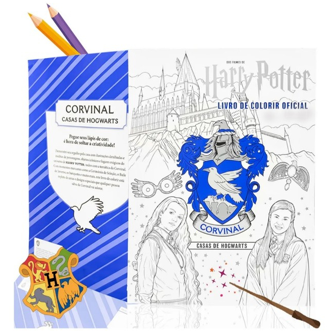 Harry Potter Casas de Hogwarts para Colorir - Hogwarts, Grifinória, Sonserina, Lufa Lufa, Corvinal