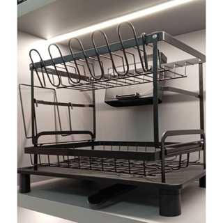 Escorredor de Pia 2 andares com Porta copos Porta talheres mais Espaço estilo mais Funcionalidade em Oferta na Shopee