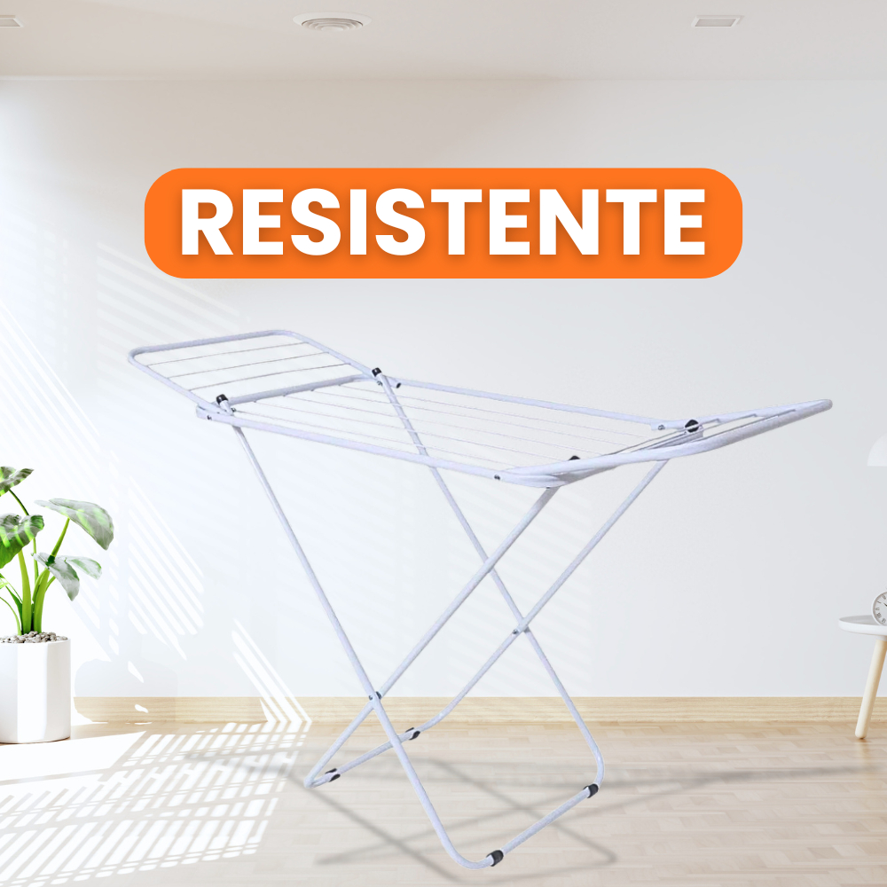 Varal Dobrável de Chão com Abas | Super Leve, Reforçado e Não Enferruja | Pintura Eletrostática Ideal para Apartamento em Oferta na Shopee