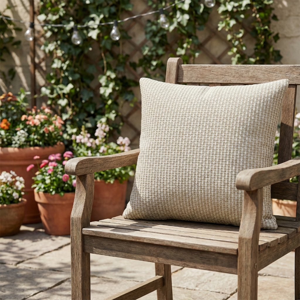 Kit 2 Capas Para Almofadas Decorativas Premium Rattan Cru 45x45 C/ Zíper