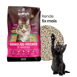 Granulado Higiênico Sustentável Ipet Woods Kits Variados de 10kg a 30kg para o Conforto do Seu Gato em Oferta na Shopee