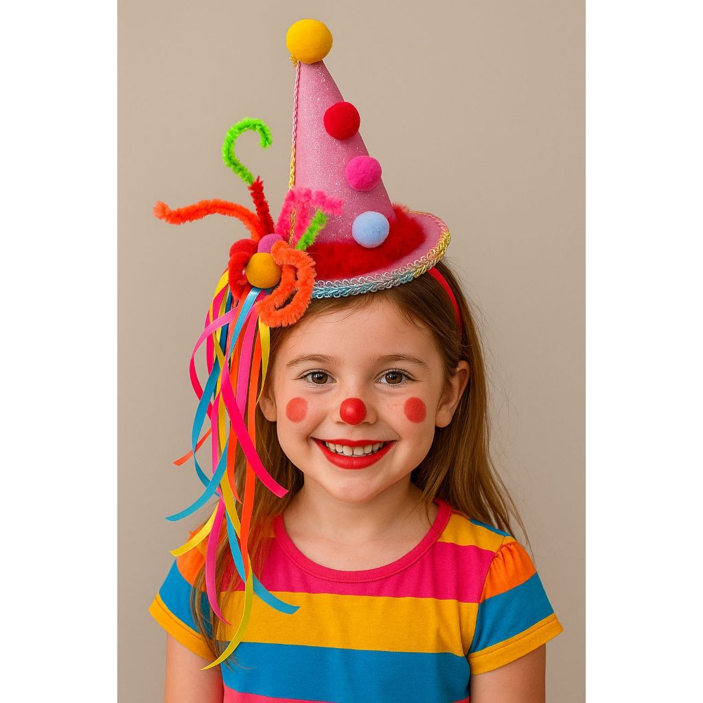 Tiara Arco Palhacinha Luxo Cone e Cartola Adulto E Infantil Festa Carnaval Bloquinho em Oferta na Shopee