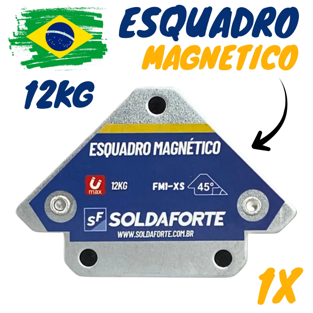 Esquadro Magnético para Solda 12kg - Soldaforte em Oferta na Shopee