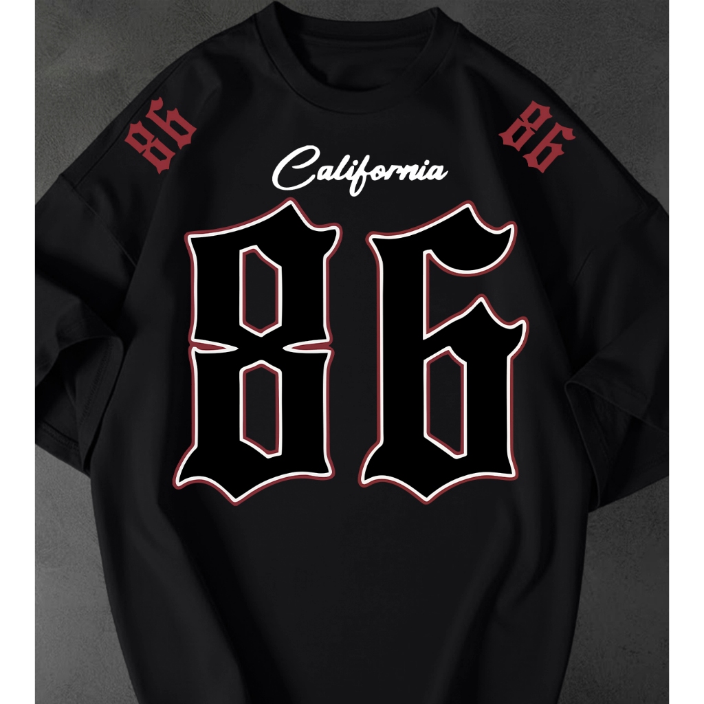 Camisetão Feminina California 86 Tshirt Estampada Streetwear Oversized Estilosa 100% Algodão Premium