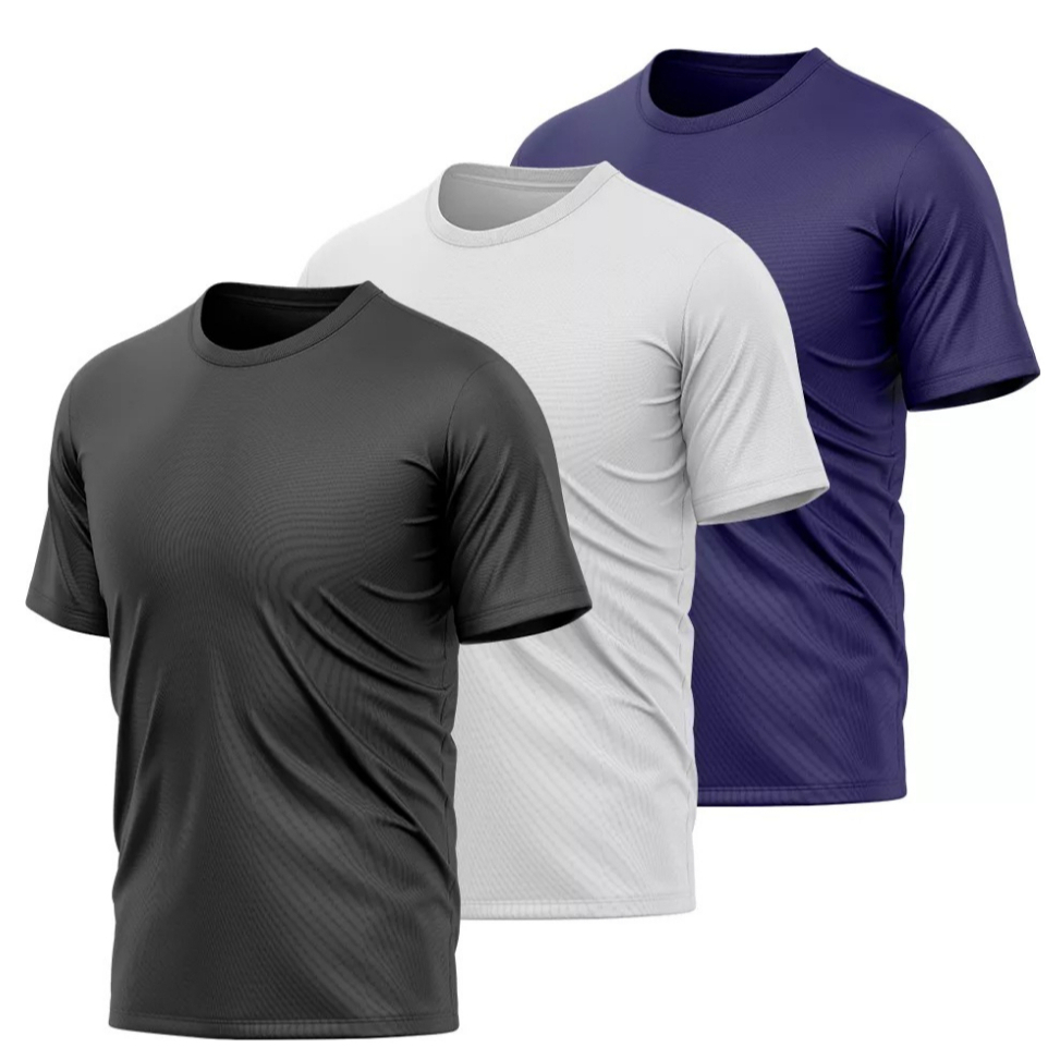 Camisetas Dry Fit UV+50 Masculina Lisa Academia Corrida Treino Anti Suor Poliéster