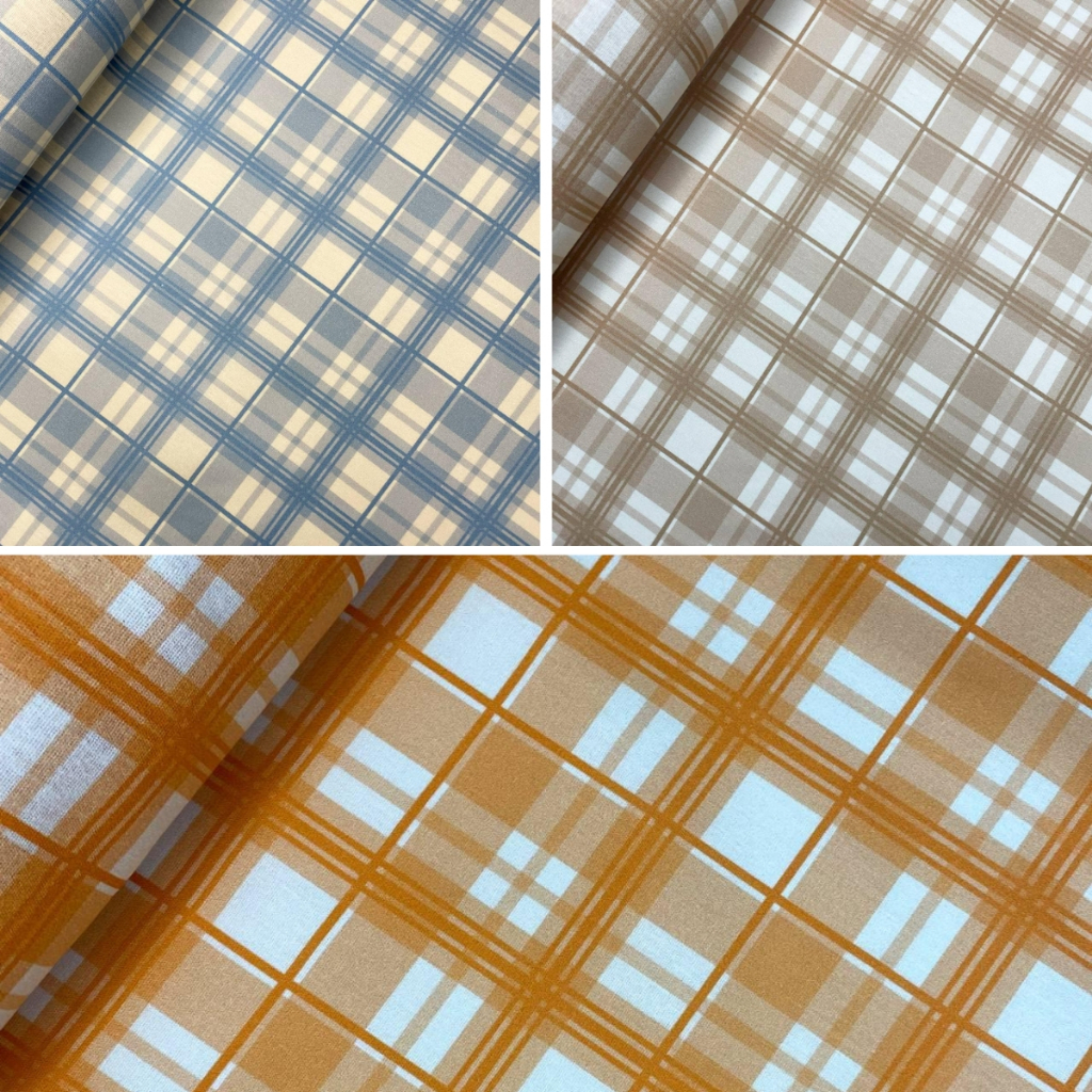 Tecido Tricoline Xadrez Elegante 1,50mt 100% Algodão Estampado Estilo Escocês Clássico