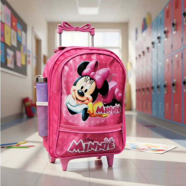 Mochila Escolar Rodinha Infantil Grande Menina Personagens Modelo Novo Oval Mi