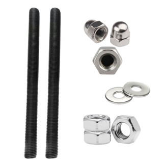 Kit 1-4 Barra Denteada Aço Galvanizado 4.8 M8/M6 x 1000mm+ 2 Porca Cúpula+ 4 Porcas e Arruelas VAN. em Oferta na Shopee