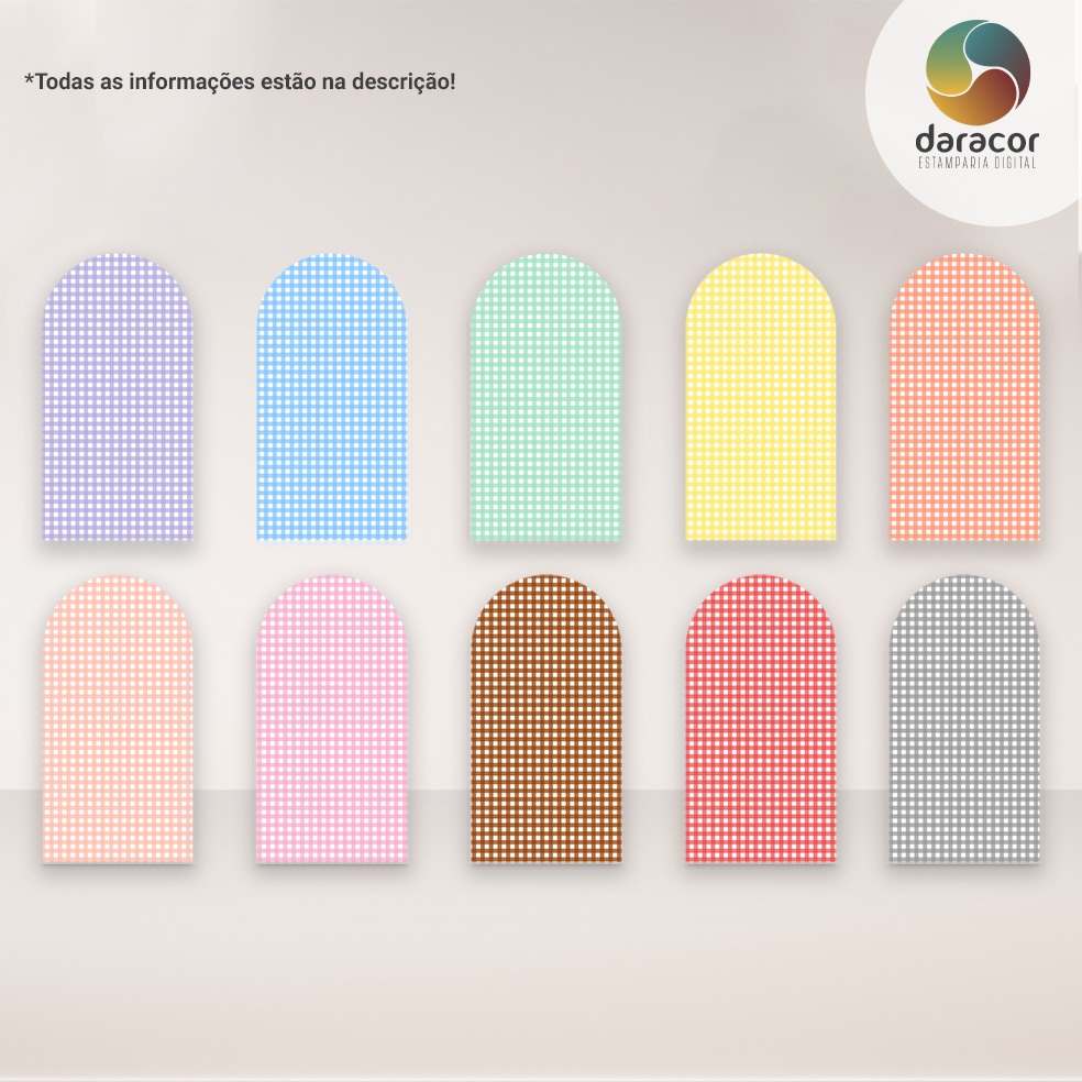 Painel Vertical Xadrez Fazenda Tons Claros e CORES E TAM DIVERSOS Retangular C/Overloque e Romano c/ Elástico FACE ÚNICA em Oferta na Shopee