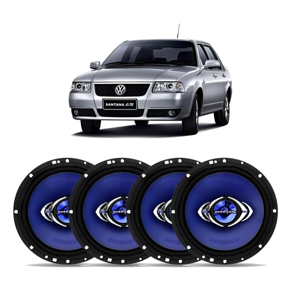 Kit Falante Hurricane Para Portas Vw Santana Azul-turquesa