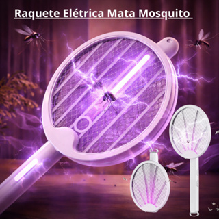 Raquete Elétrica Mata Mosquito Com Luz  Dobrável  Atrai Mosquito Insetos  Recarregável USB Armadilha Contra Dengue Uv Lu em Oferta na Shopee