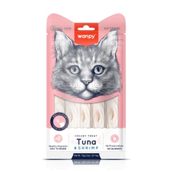 Truly Wanpy Petisco Creamy para Gatos Sabor Atum e Camarão 70g
