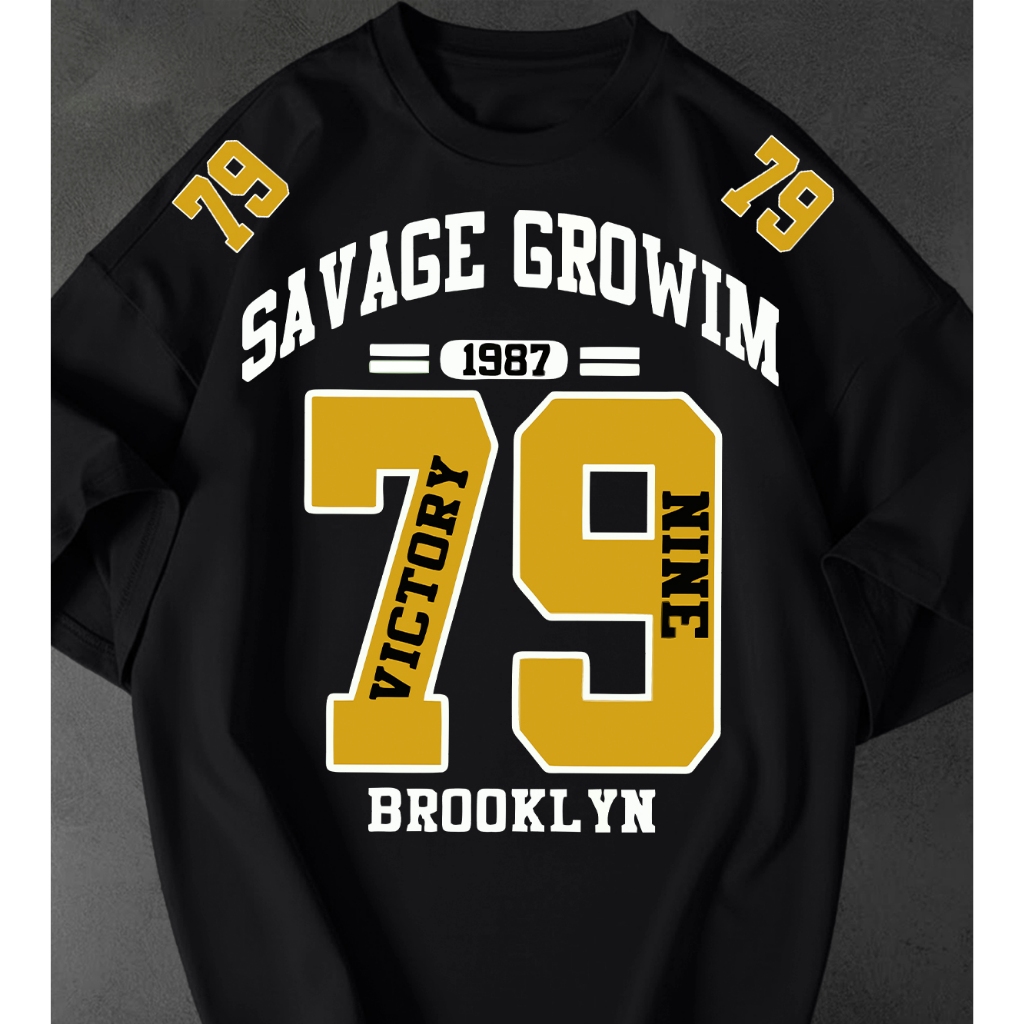 Camisetão Feminina Brooklyn 79 Estampada Streetwear Oversized Victory Algodão Camiseta Tshirt