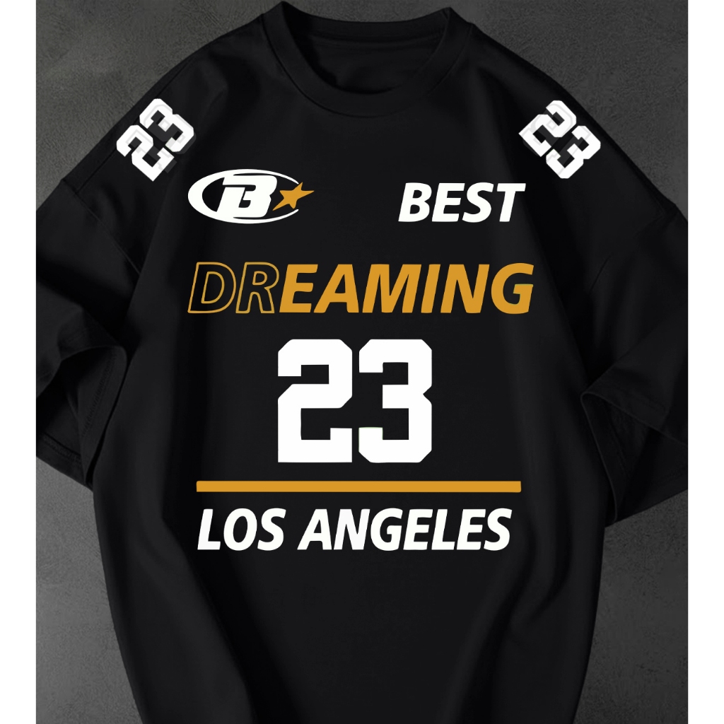 Camisetão Feminina Los Angeles 23 Estampada Streetwear Oversized Estilosa Algodão Camiseta Tshirt