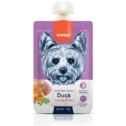 Truly Wanpy Petisco Creamy Sachê para Cães Sabor Pato, Cenoura e Ervilha 90g