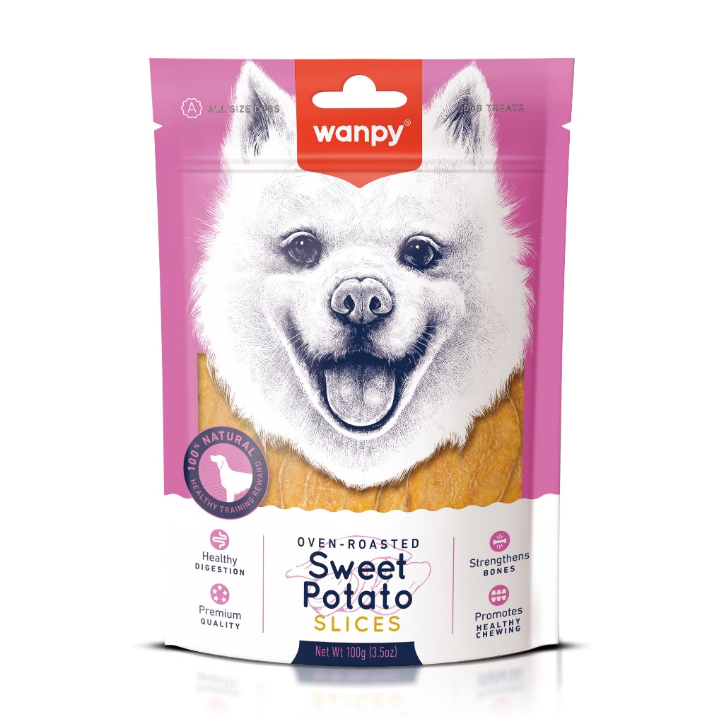 Truly Wanpy Petisco para Cães Fatias de Batata Doce 100g em Oferta na Shopee