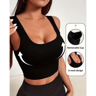 Kit 2 Top Cropped Academia Fitness Sustentação Nadador Regata Adulto Feminino Roupa Roupas Lingerie em Oferta na Shopee