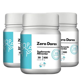 Zero Dores 3 Frascos 30 Cápsulas 500mg Erva Pura Qualidade Original em Oferta na Shopee
