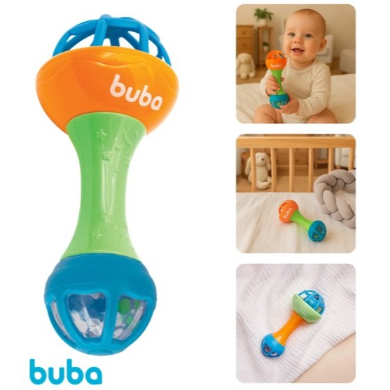 Chocalho Baby Shake Atividades Bebe Infantil Buba em Oferta na Shopee