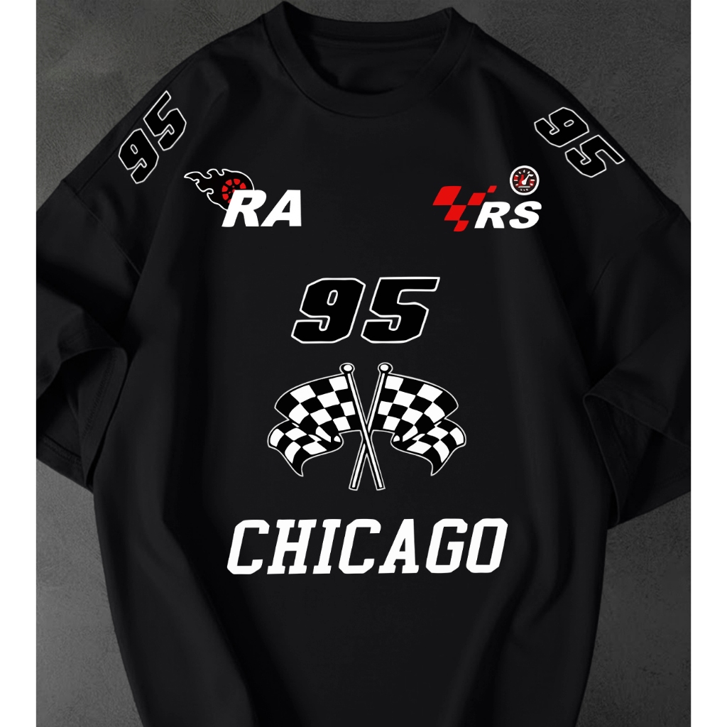 Camisetão Feminina Chicago 95 Estampada Streetwear Oversized Estilosa Urbana Algodão Camiseta Tshirt