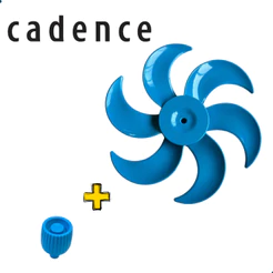 HÉLICE VENTILADOR CADENCE + BOTÃO EROS AZUL ORIGINAL VTR 40CM 6 PÁS