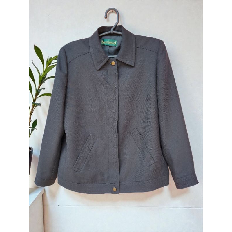 casaco estilo blazer alfaiataria Harvé Benard importado preto Tam G