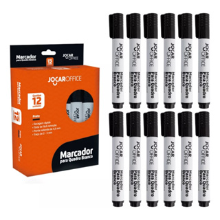 KIT Canetas Quadro Branco Recarregável Pincel Marcador - Azul, Preto e Vermelho - Jocar Office em Oferta na Shopee