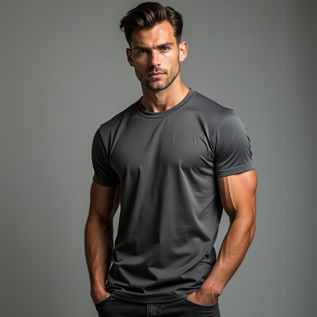 Camiseta Masculina Dry Fit Básica Com proteção UV para Treino e Dia a Dia Academia Treino Camisa Slim Fit