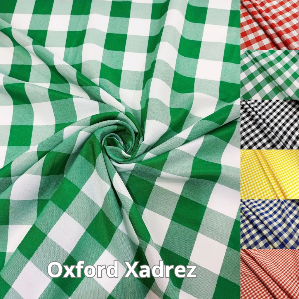 Tecido Oxford Xadrez 1,50m Por metro em Oferta na Shopee
