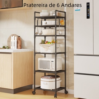 Prateleiras Multiuso Estante Organizador Armazenamento Para Cozinha E Banheiro 6 Camadas Com Rodinhas Resiste em Oferta na Shopee