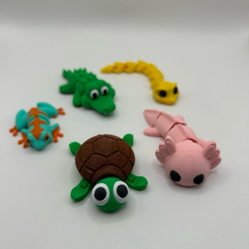 Articulados Turma do Jacaré – Jacaré, Axolote, Cobra, Tartaruga e Sapo!